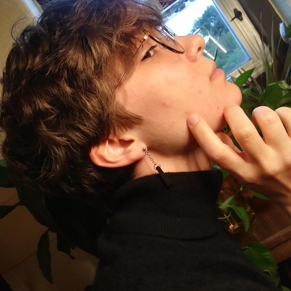 Hematite Prism Earrings - Picture 3 of 4